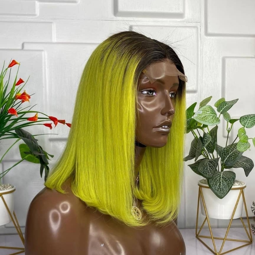Frontal lace 13*4 bob wigs 12"